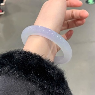 玉长情 高端缅甸翡翠冰种紫罗兰翡翠玉手镯子真玉处理 如诗系列
