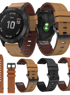 适用Garmin佳明fenix8/7/6 7X/6/pro 6x/6xpro/5X plus飞耐时3表带965/945/955商务男真皮快拆版表带替换本能