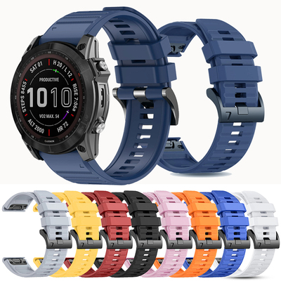 适用佳明手表快拆表带Fenix8/7/6Xpro/5plus飞耐时3/HR泰铁时955/970/G2/EPIX/S70/MK2i硅胶腕带【原装品质】