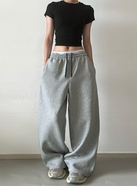 SANDY街舞潮牌嘻哈街头简约束脚运动裤美式休闲卫裤男女情侣裤