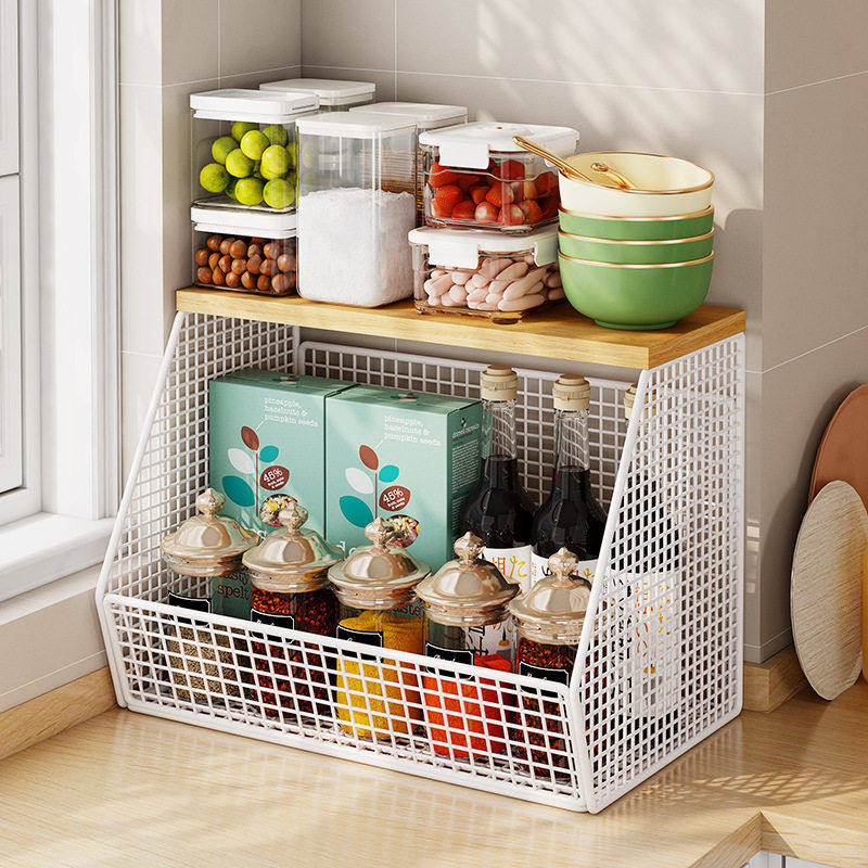 厨房置物架台面调料品收纳架省空间壁挂葱姜蒜收纳神器菜篮子架子,厨房/烹饪用具,厨房置物架/置物柜/角架,淘宝优惠券,粉丝福利购,淘宝优惠卷