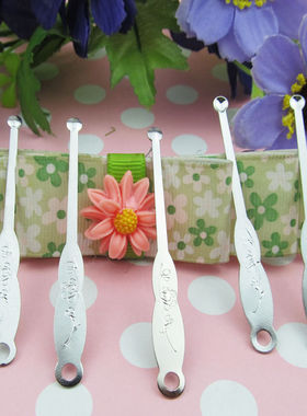 B096小礼品 铁挖耳勺/掏耳扒/耳挖/洁耳器带孔  2元店货源 银色