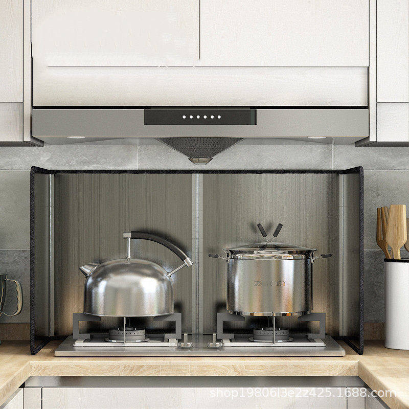 厨房家用不锈钢挡油板加厚防油溅炒菜隔油挡板耐温油烟机隔热板,厨房/烹饪用具,防油挡板,淘宝优惠券,粉丝福利购,淘宝优惠卷