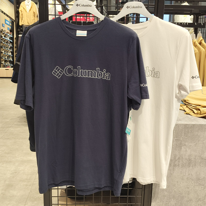 Columbia哥伦比亚户外春夏情侣款男女薄吸湿速干短袖T恤AE9942