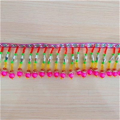 [买三米送一米]苗族珠子串珠流苏吊穗花边新款头饰辅料手工吊珠