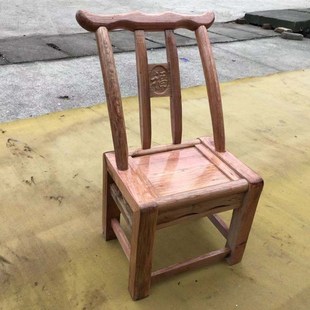 木椅子靠背椅农村 家用矮款老式小带扶手老人 休闲简约实用