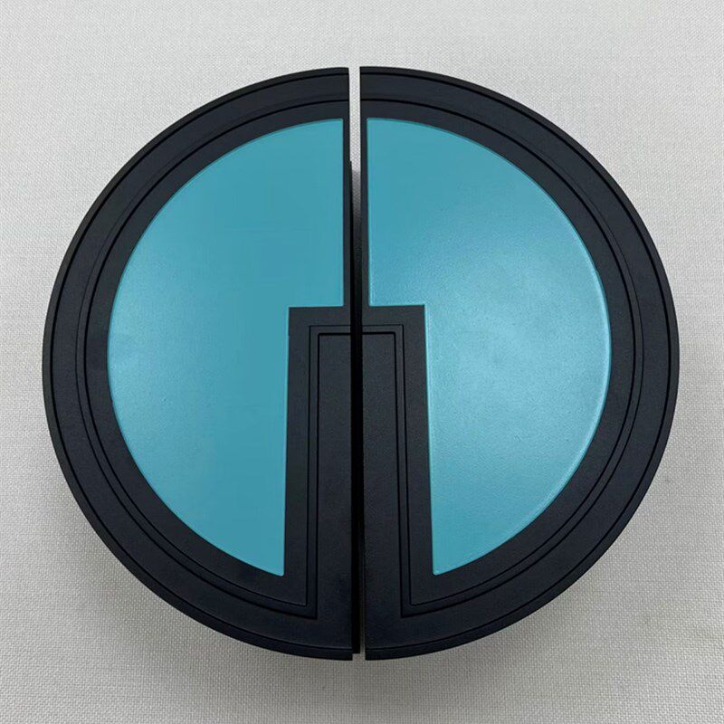 新中式彷古玻璃门拉手半圆形浅蓝色酒店大门实木门把手黑色现货