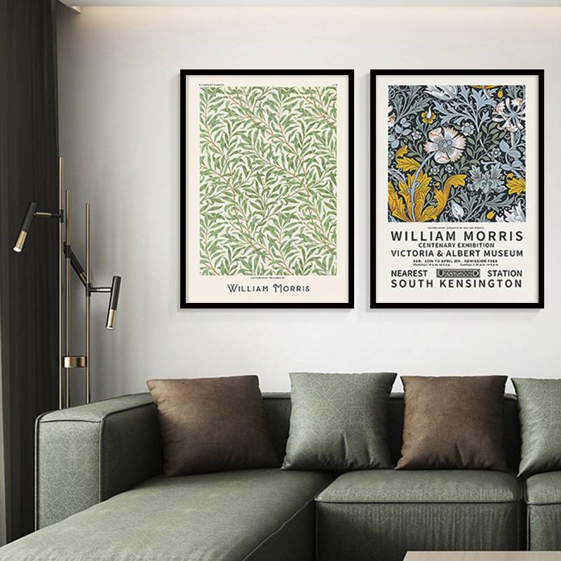 新中式乡村田园客厅装饰画小众艺术植物素描挂画卧室书房办公室画图片