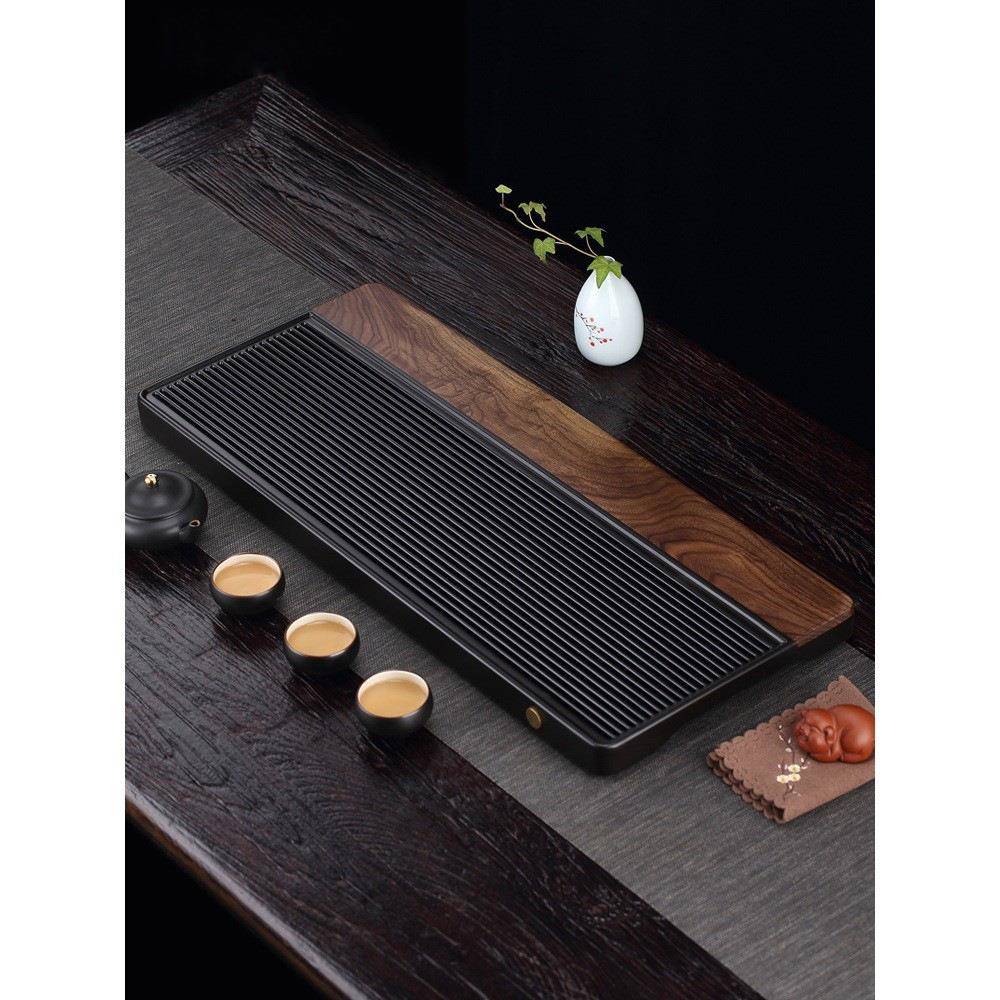 胡桃木电木茶盘家用整块德国功夫茶具高档现代茶海茶托盘干泡茶台