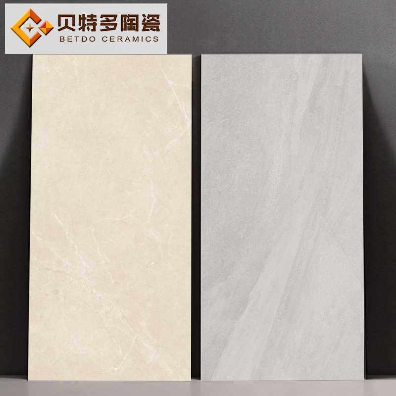 哑光仿古砖900x1800大规格地板砖灰色米色柔光地砖别墅大平层