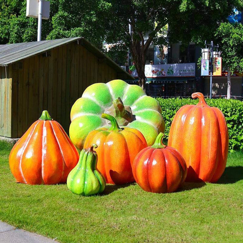 园林景观仿真蔬菜玻璃钢雕塑户外农场幼儿园乡村造景南瓜模型摆件