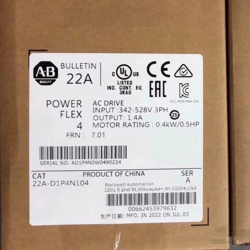 AB罗克韦尔变频器22A-D1P4N104