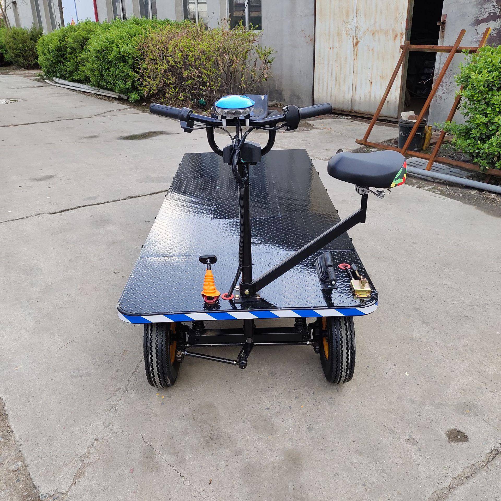 电动平板搬运车三轮车摆摊板车四轮载货车升仓储车拖车板车拉