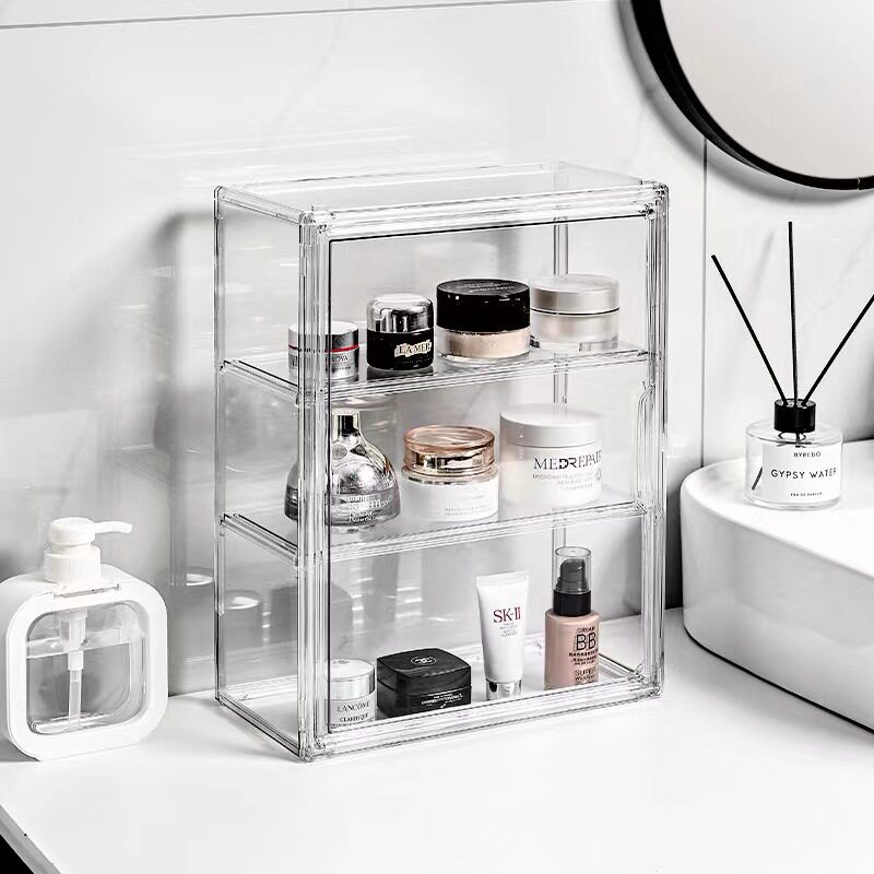 化妆品收纳盒置物架卫生间墙面上壁挂式收纳架子柜卧室浴室放香水