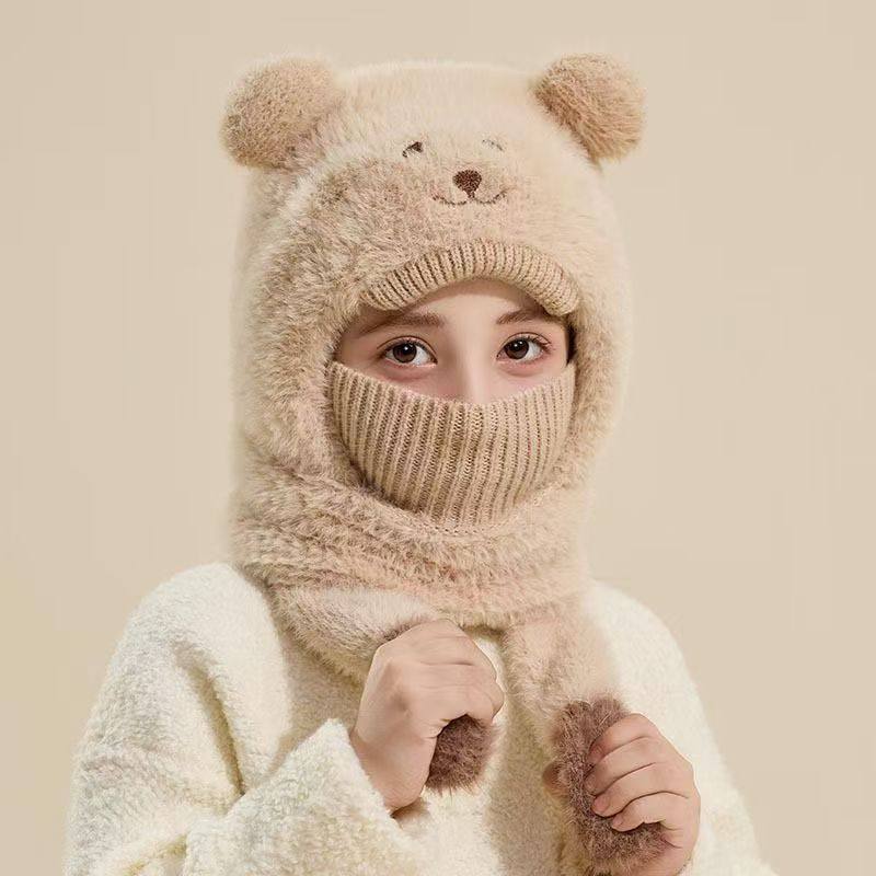 儿童帽子围巾一体冬季男女宝宝毛线帽捏捏响针织帽保暖护耳套头帽,童装/婴儿装/亲子装,多件套 帽子、围巾、手套等组合,淘宝优惠券,粉丝福利购,淘宝优惠卷