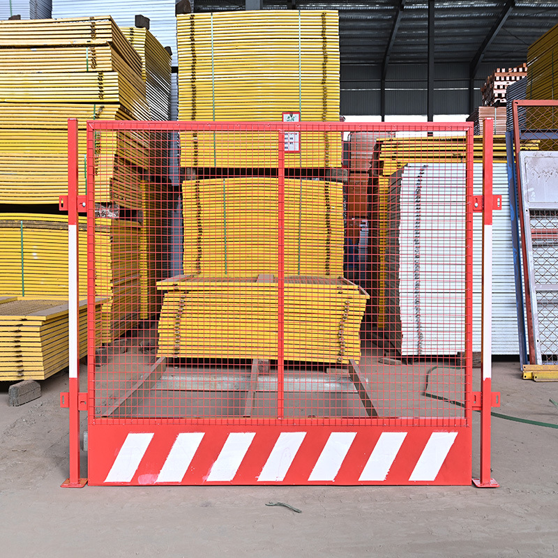 红色基坑护栏现货款临边护栏网隔离栏杆全竖管基坑防护拦现货直发