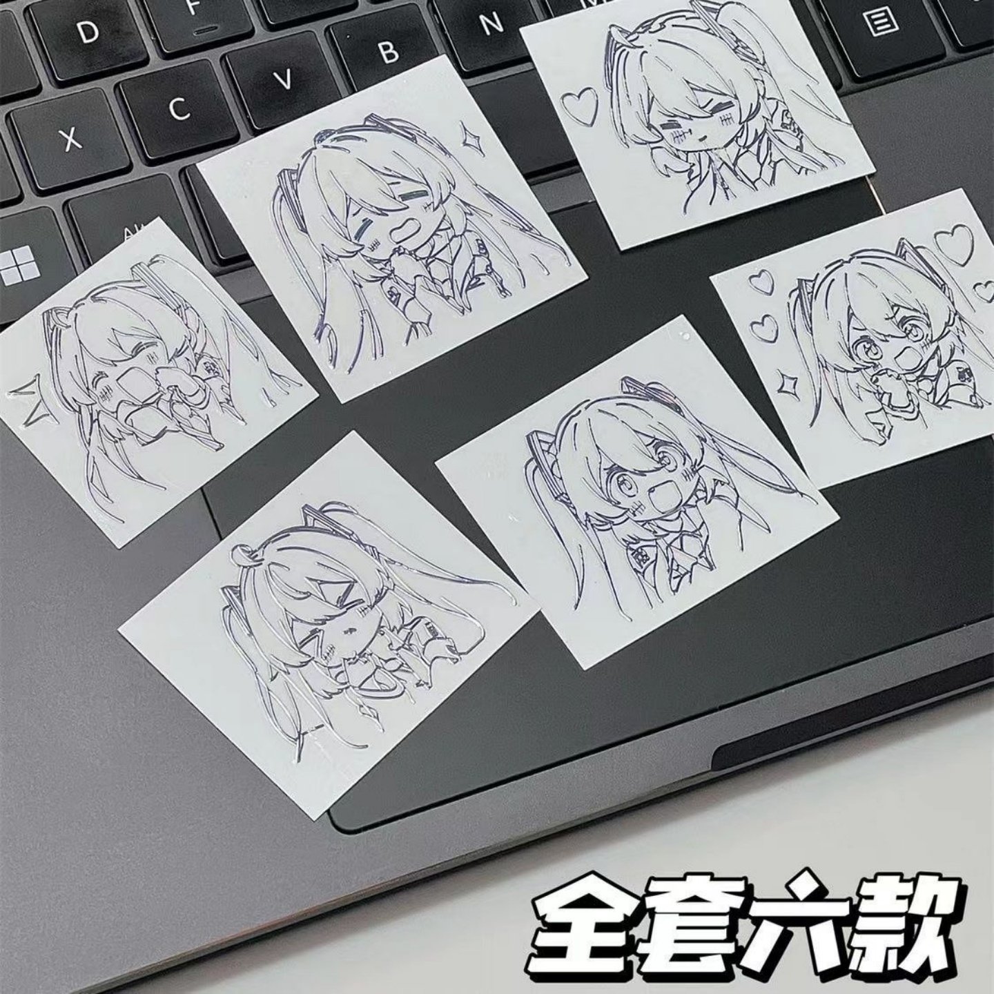 初音未来动漫周边金属贴个性装饰贴纸防水高级手机耳机笔记本装饰,3C数码配件,笔记本个性小贴纸,淘宝优惠券,粉丝福利购,淘宝优惠卷