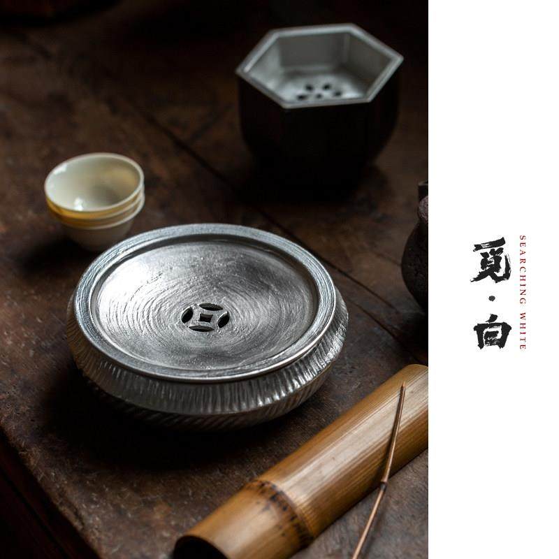 觅白壶承陶骨干泡台999足银鎏银纯手工茶具茶盘高端茶托建水壶托,餐饮具,茶盘,淘宝优惠券,粉丝福利购,淘宝优惠卷