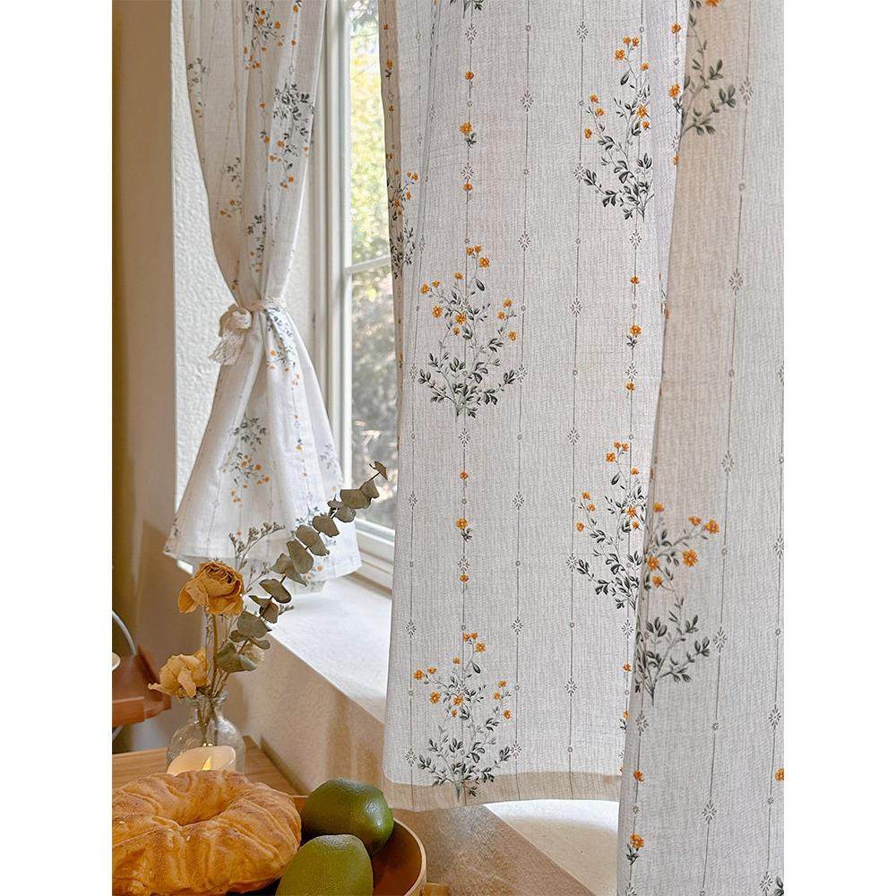 小清新咖啡厅窗帘复古碎花小雏菊韩式隔断帘小窗户半帘店铺遮挡帘,居家布艺,定制窗帘,淘宝优惠券,粉丝福利购,淘宝优惠卷