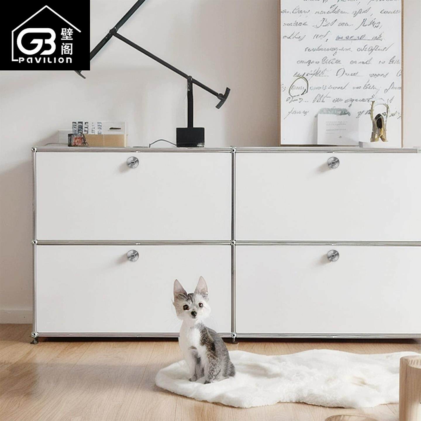 USM Haller室内客厅卧室不锈钢模块化收纳饰品柜中古床头柜餐边柜