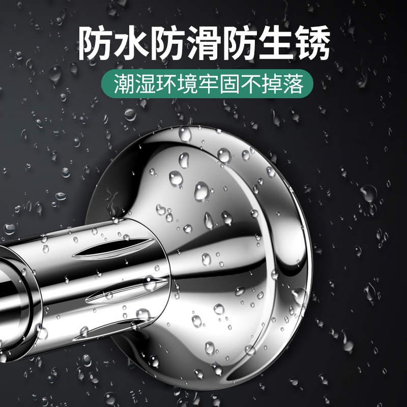 晾衣杆伸缩免打孔阳台窗帘杆支撑衣柜挂晒衣杆卫生间晾衣架凉衣捍