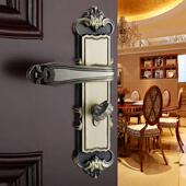 基亚欧式 青古铜锌合金门锁静音门锁室内木门锁卧室实木执手门锁具