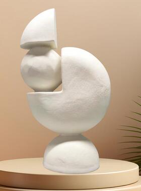 极简黑白抽象艺术几何体家居饰品摆件样板间售楼处桌面装修工艺品