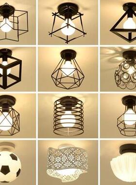 走廊灯简约现代过道灯水晶进门北欧玄关阳台灯入户试衣间LED灯具