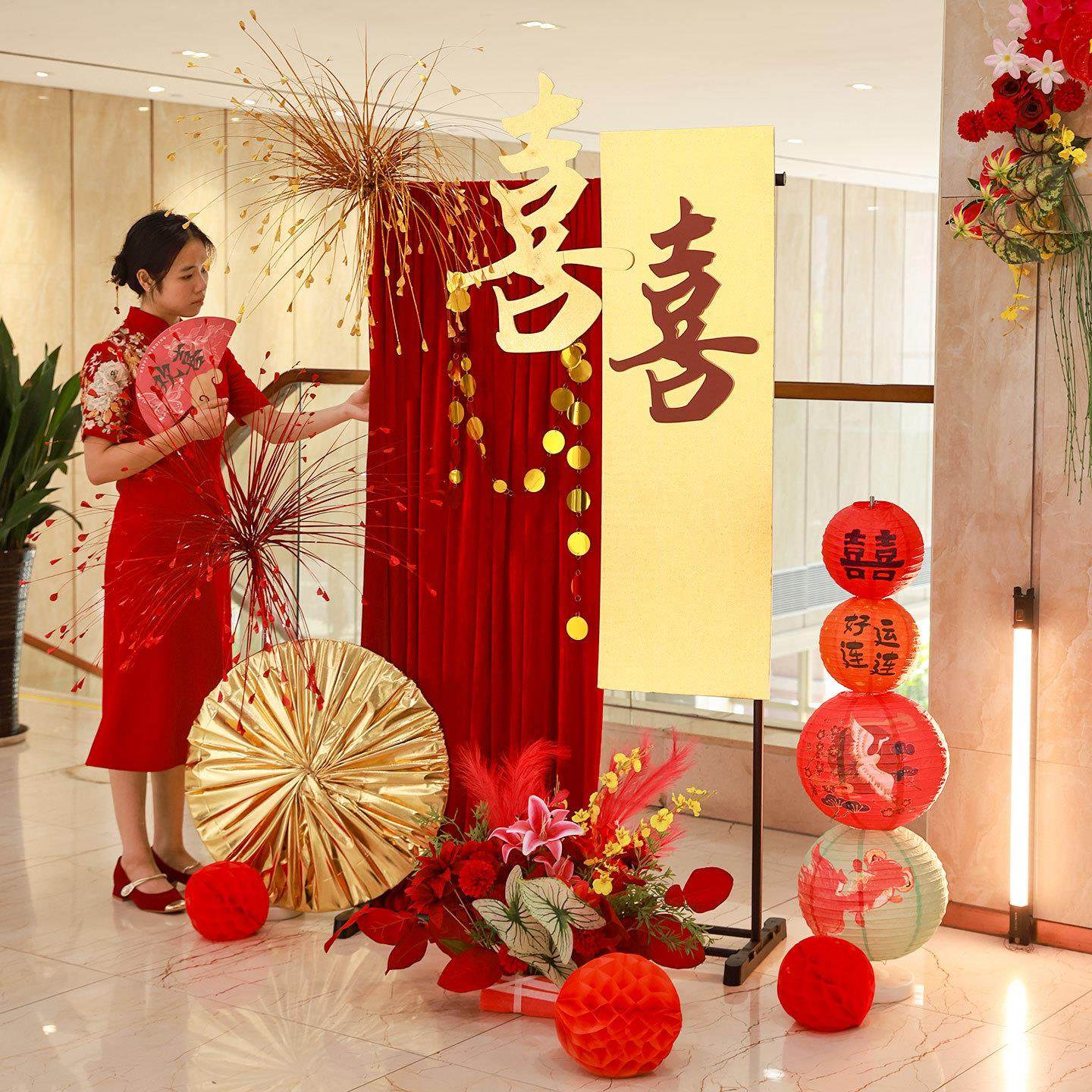 结婚装饰迎宾牌kt板摆件婚房布置套装订婚礼客厅金色喜字背景立牌,节庆用品/礼品,装扮布置套餐,淘宝优惠券,粉丝福利购,淘宝优惠卷