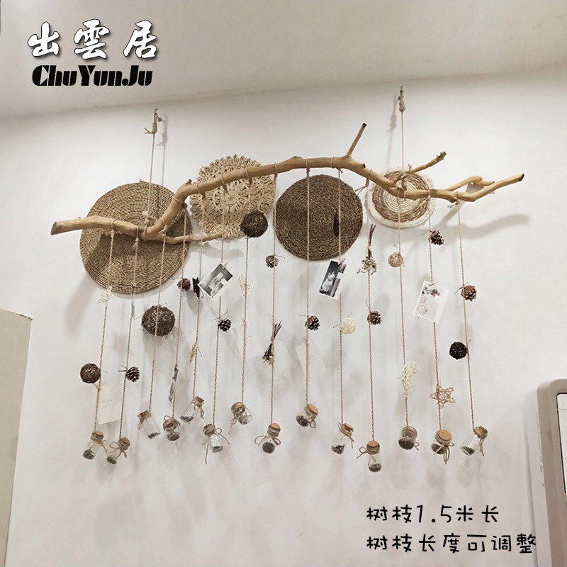 干树枝原木杈天然k干枝枯枝枯木树干鸟架造型壁挂衣架吊顶树枝装