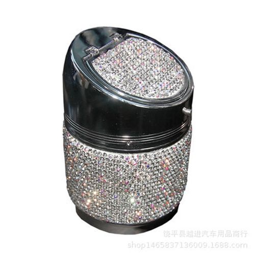 镶钻汽车多功能通用镶t钻车载车内金属烟灰缸创意汽车用品