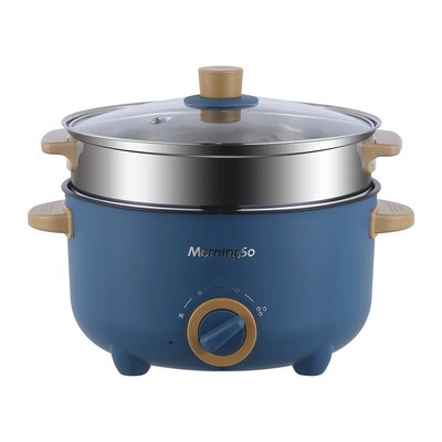 多功能电煮锅电火锅3-4人蒸煮B炒一体锅家用上蒸下煮电热锅带蒸笼