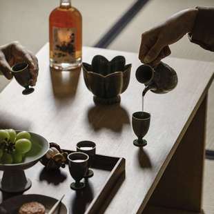 束刻 仿宋执壶温酒壶温酒器烫酒壶日式 青梅酒黄酒煮酒器酒具套装