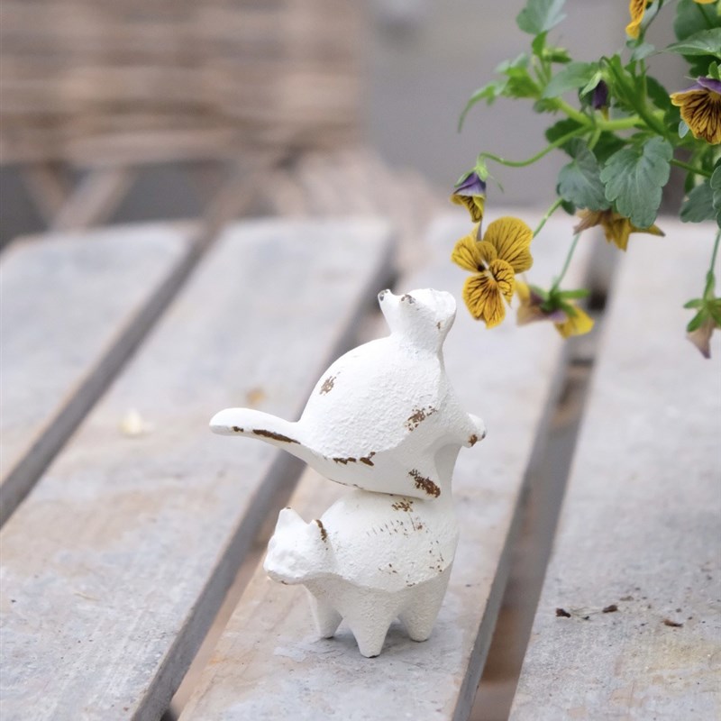 P9IX铸铁小猫咪动物花园摆件花盆装饰杂货迷你可爱Y小动物镇纸