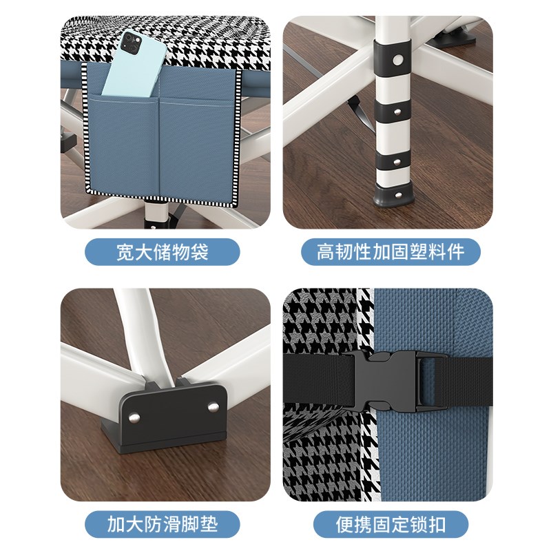 折叠床单人午睡办公室午休躺椅家用成人简易可携式行军床多功能陪