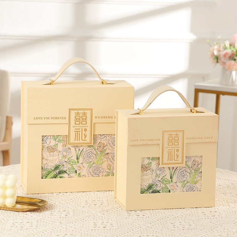结婚喜糖盒伴娘伴手回礼中式礼盒生日礼物乔迁创意高级感礼盒空盒