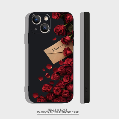 小众苹果16PLUS适用OPPORENO15华为NOVA15软iPhone13信封玫瑰12ProMax手机壳VIVOIQOOZ10TURBOins风小米17pro