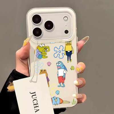 17ProMax苹果13手机壳12硬16PLUS大孔OPPOReno15创意适用iPhone14比奇堡的居民VIVOx300卡通Findx9荣耀MAGIC8