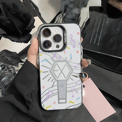 小众苹果13彩银14plus手机壳硬iPhone16高级感小米15ULTRA适用17ProMaxEXO应援棒周边VIVOS50PROMINI创意12pm