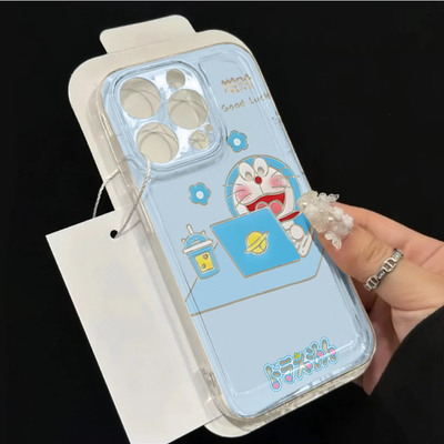 可爱荣耀POWER苹果13软华为NOVA14适用16PLUS透明iPhone17卡通OPPOA6PRO手机壳12ProMax工作叮当猫VIVOIQOO15