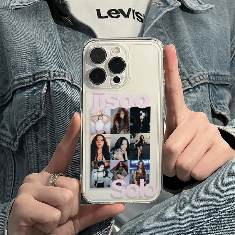 jisoo专辑潮牌14ProMax个性VIVOX200真我neo7手机壳苹果16创意OPPOReno13透明软iPhone15适用12高颜值iQOOZ9X