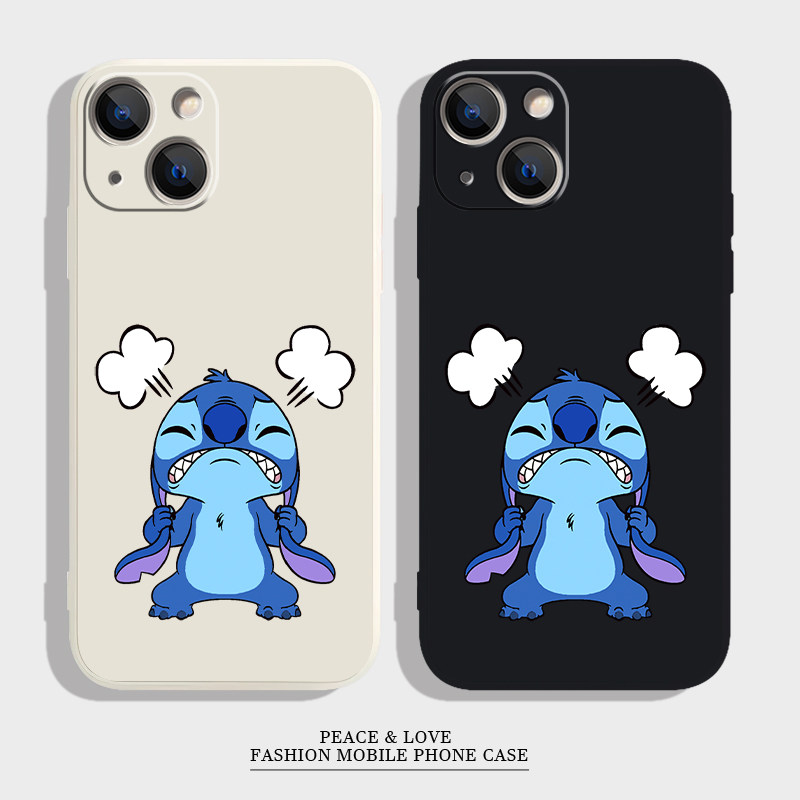 小米CIVI5PRO可爱苹果17air16e生气史迪仔手机壳15plus适用iPhone13创意12ProMax软一加ACE5竞速版新款note14