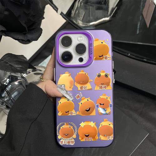 红米note14摆烂水豚噜噜15plus少女心华为Mate70ins风苹果13彩银iPhone12适用16ProMax手机壳硬荣耀x70高级感