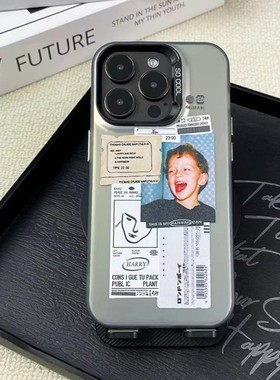 荣耀16plus彩银14适用iPhone15潮牌美式男孩苹果13ProMax高级感OPPOFindx8手机壳硬12个性荣耀MAGIC7小众a57x