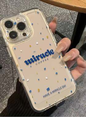 小奇迹林俊杰同款iPhone12透明软ins风IQOOneo10手机壳OPPORENO14创意13ProMax苹果16适用15PLUS小米CIVI4PRO