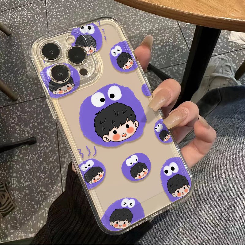 苹果15适用13可爱毛球林俊杰16PLUS透明软iPhone12红米k80Ultra卡通手机壳Nova14周边OPPOFINDX9小米17ProMax