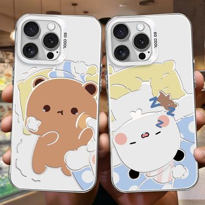 一二布布情侣14plus适用iPhone16小米15可爱苹果13手机壳硬12ProMax华为Pura70一加ACE5卡通OPPO彩银VIVOX200