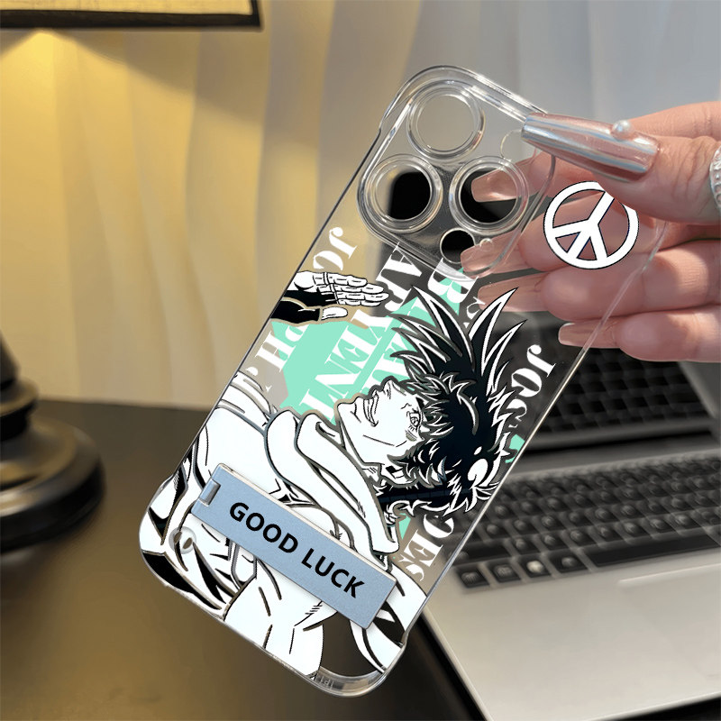 超薄IQOO15手机壳带支架14PLUS卡通适用iPhone12微笑JOJO承太郎小米17无边框OPPOFINDX9苹果13透明硬16ProMax