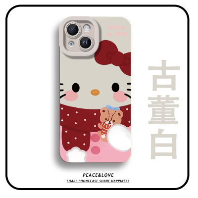 华为NOVA16手机壳软iPhone17少女心IQOOz11TURBO瞳眼苹果15适用14ProMax围巾kt小熊玩偶13可爱VIVOx300高颜值