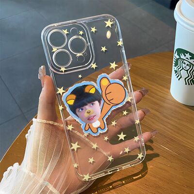 适用VIVOIQOO15小众适用iPhone13苹果16创意透明软12ProMax适用14PLUS手机壳点赞星星张极ins风适用小米17MAX